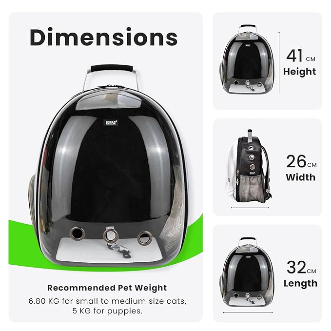 Buraq Astronaut Transparent Pet Carrier Backpack